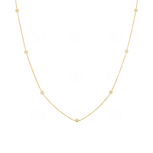 Collier 750/18 K Gelbgold mit Diamanten 0.08 ct H/Si - AR-74417-GG