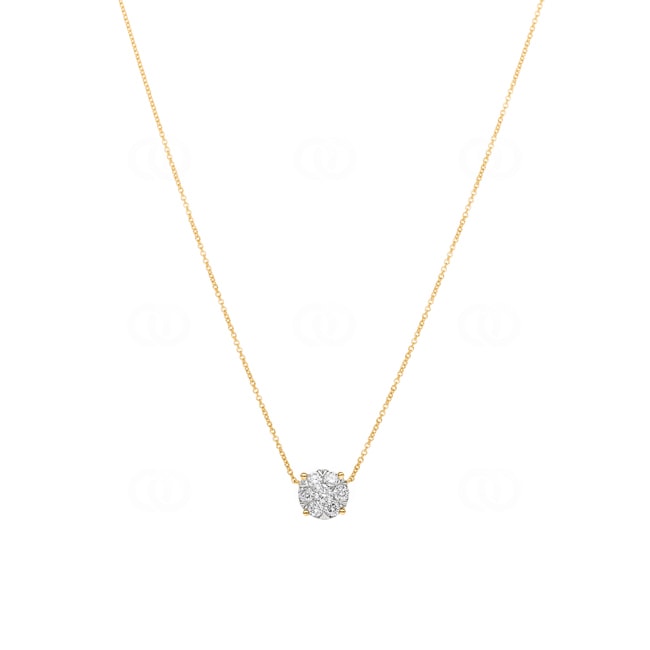 Collier 750/18 K Gelbgold mit Diamanten 0.25ct H/Si - KE-69732-GG