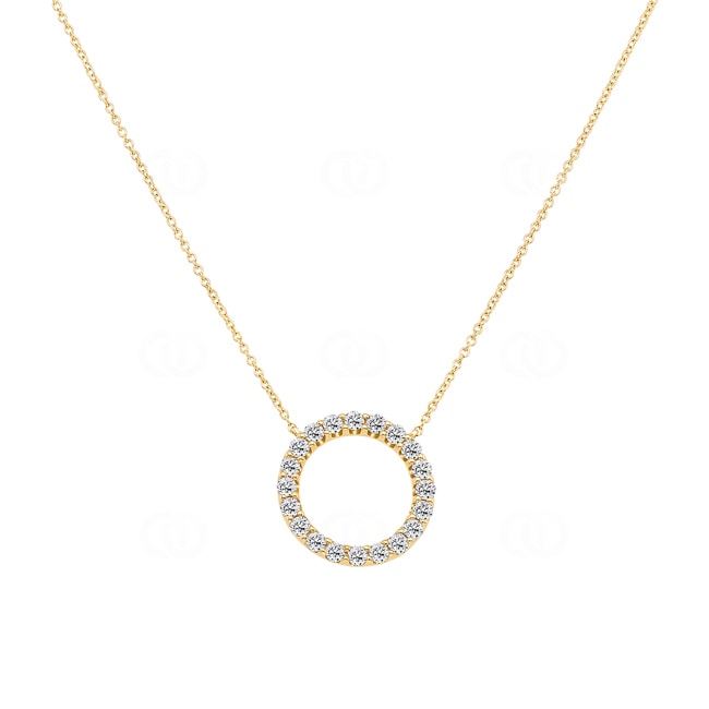 Necklace 750/18 K Yellow Gold with Diamonds 0.50 ct H/si - AN-69180-GG