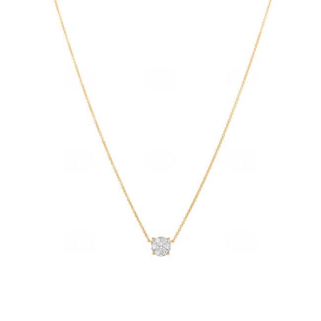 Collier or jaune 750/18 ct avec diamants 0.50 ct H/si Collier or jaune 750/18 ct avec diamants 0.50 ct H/si - KE-69734-GG