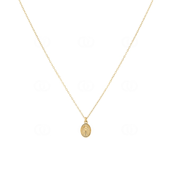 Collier 750/18 K Gelbgold mit Medaille der Wundertätigen - KE-0017002-GG