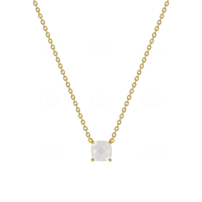 Necklace 750/18 K Yellow Gold with Cushion Cut Moonstone Necklace 750/18 K Yellow Gold with Cushion Cut Moonstone - J30001.M0