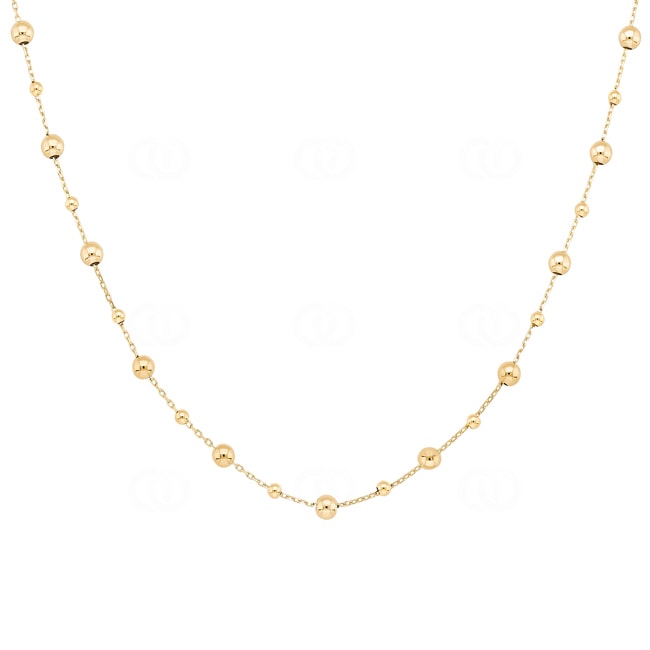 Collier or jaune 750/18 ct avec boules polies - KE-1830003-GG