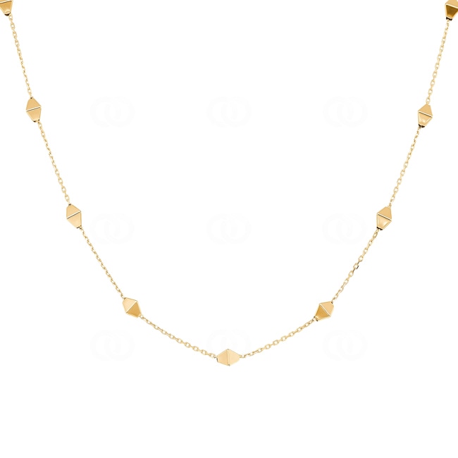 Collier or jaune 750/18 ct avec losanges - KE-0031004-GG