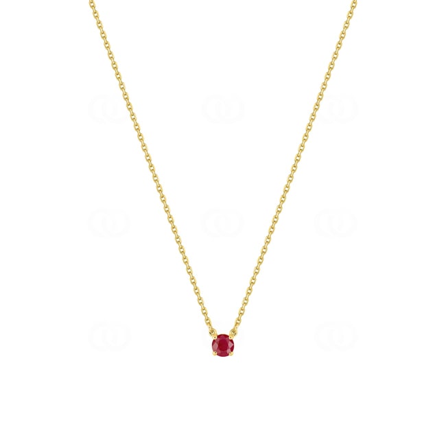 Collier or jaune 750/18 ct avec rubis - 3.7408.R0