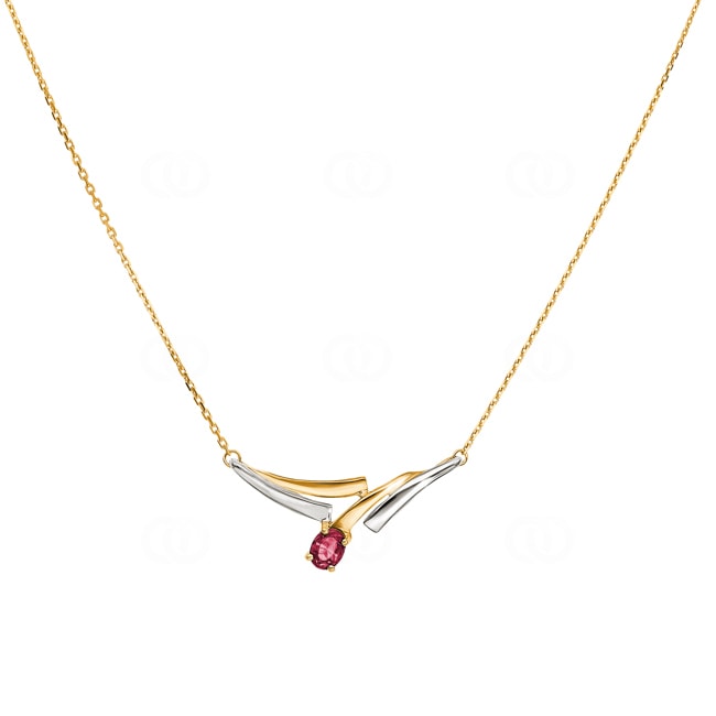 Necklace 750/18 K Yellow Gold with Ruby - GB503BR