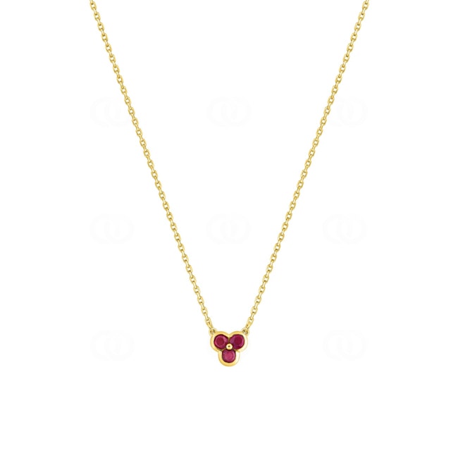 Collier or jaune 750/18 ct avec rubis - 3.7394.R0