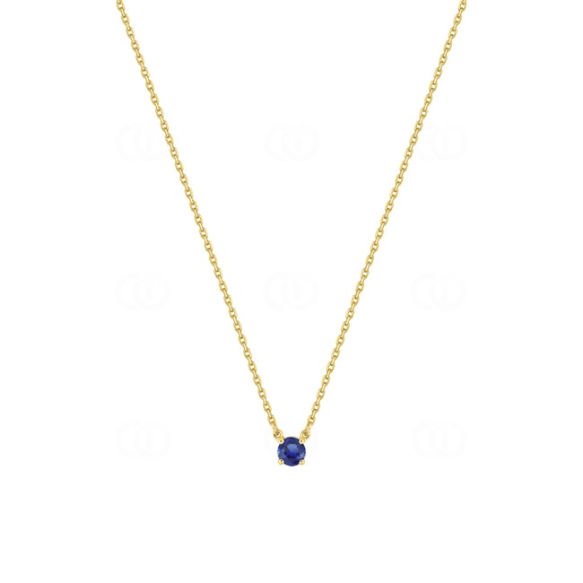 Collier or jaune 750/18 ct avec saphir - 3.7408.S0