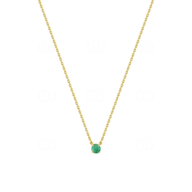 Collier 750/18 K Gelbgold mit Smaragd - 3.7408.E0