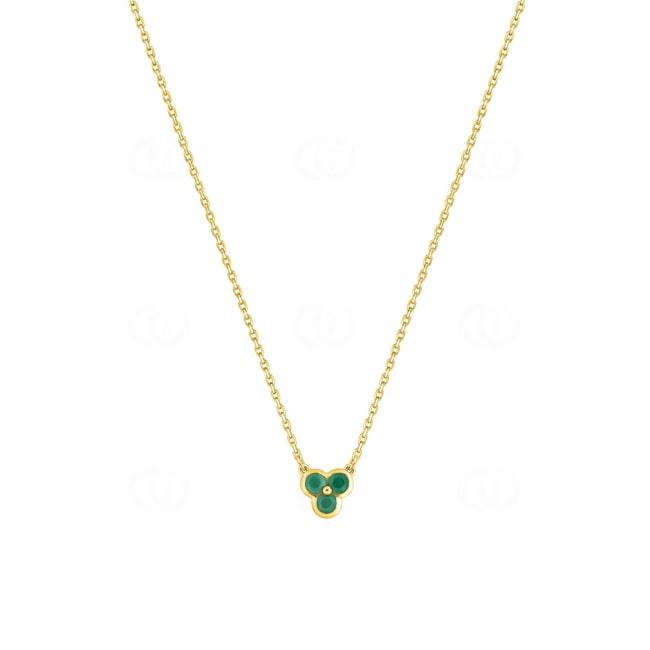 Necklace 750/18 K Yellow Gold with Emeralds - 3.7394.E0