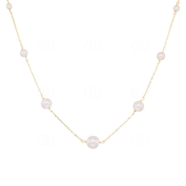 Collier 750/18 K Gelbgold mit Süsswasserzuchtperlen - 778941P