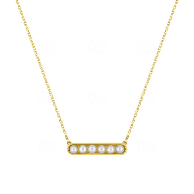 Collier or jaune 750/18 ct avec perles de culture d'eau douce Ø 2.5mm - 3.7085.P0