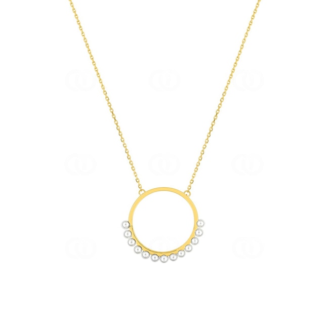 Necklace 750/18 K Yellow Gold with Freshwater Pearls Ø 2.5mm - 3.7072.P0