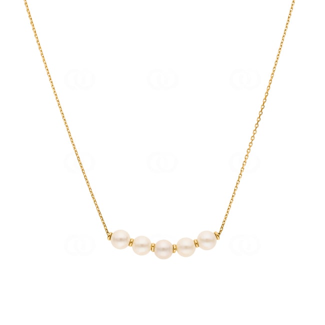 Collier 750/18 K Gelbgold mit Süsswasserzuchtperlen Ø 5mm - 3.7073.P0