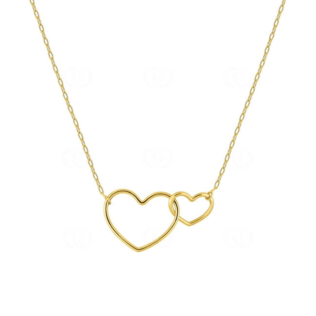 Collier 750/18 K Gelbgold mit verbundenen Herzen - 3.7224.00