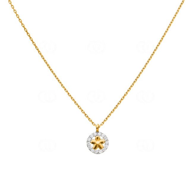 Collier 750/18 K Gelbgold mit Zirkonia - CC001-5