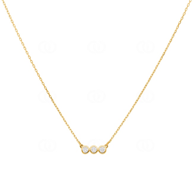 Collier or jaune 750/18 ct avec zircones - 3.7135.Z0