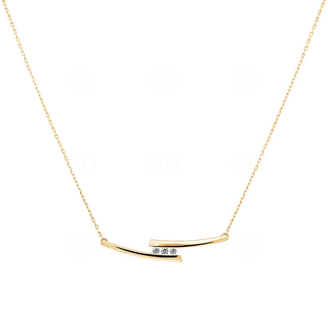 Necklace 750/18 K Yellow Gold with Cubic Zirconia - 3.7182.Z0