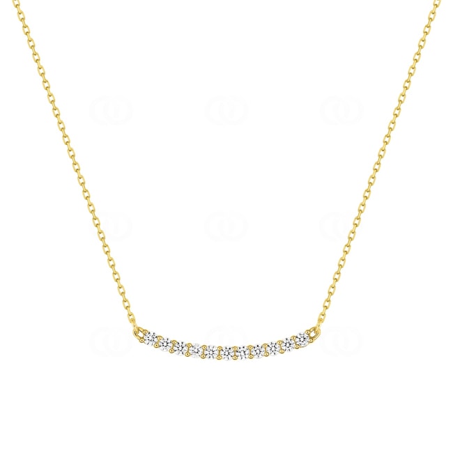Collier 750/18 K Gelbgold mit Zirkonia - 58SA844JZ-42