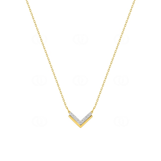 Collier or jaune 750/18 ct avec zircones - 3.7140.Z3