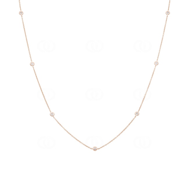 Collier 750/18 K Roségold mit Diamanten 0.08 ct H/Si - AR-74417-RG