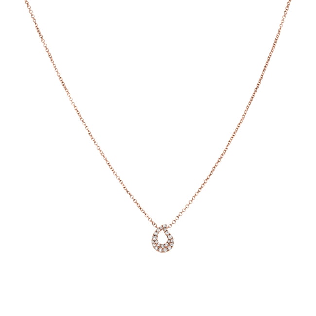 Necklace 750/18 K Rose Gold with Diamonds 0.13 ct H/si - CBR300145