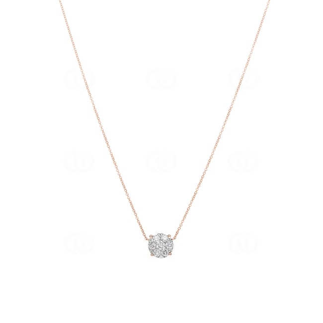 Collier 750/18 K Roségold mit Diamanten 0.25ct H/Si - KE-69732-RG