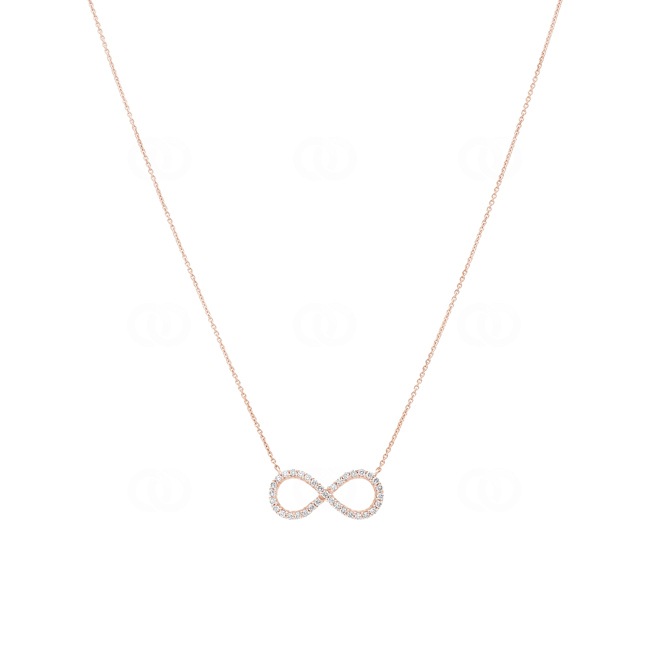 Necklace 750/18 K Rose Gold with Diamonds 0.33 ct H/si - CO-69427-RG