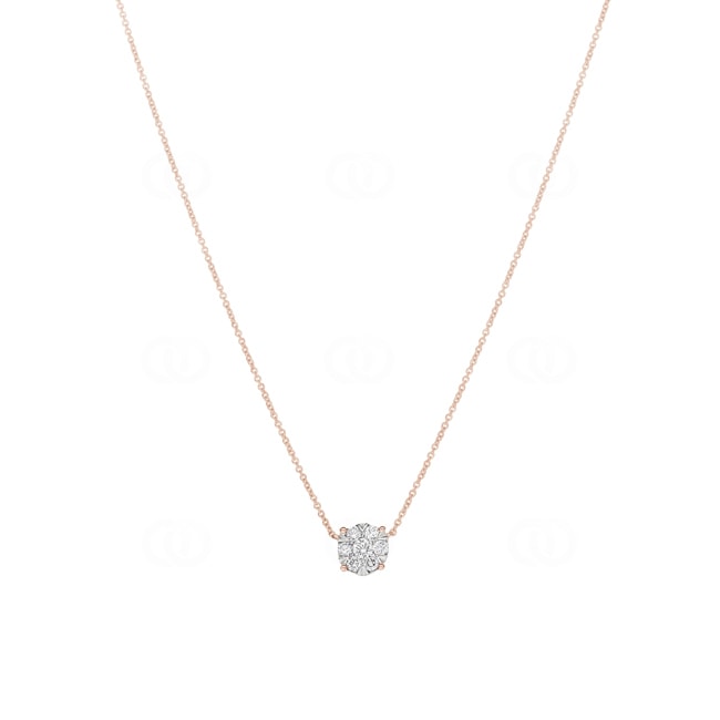Collier 750/18 K Roségold mit Diamanten 0.33ct H/Si - KE-69733-RG