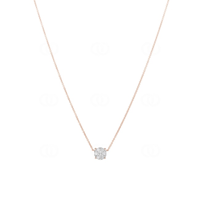 Collier or rosé 750/18 ct avec diamants 0.50 ct H/si Collier or rosé 750/18 ct avec diamants 0.50 ct H/si - KE-69734-RG