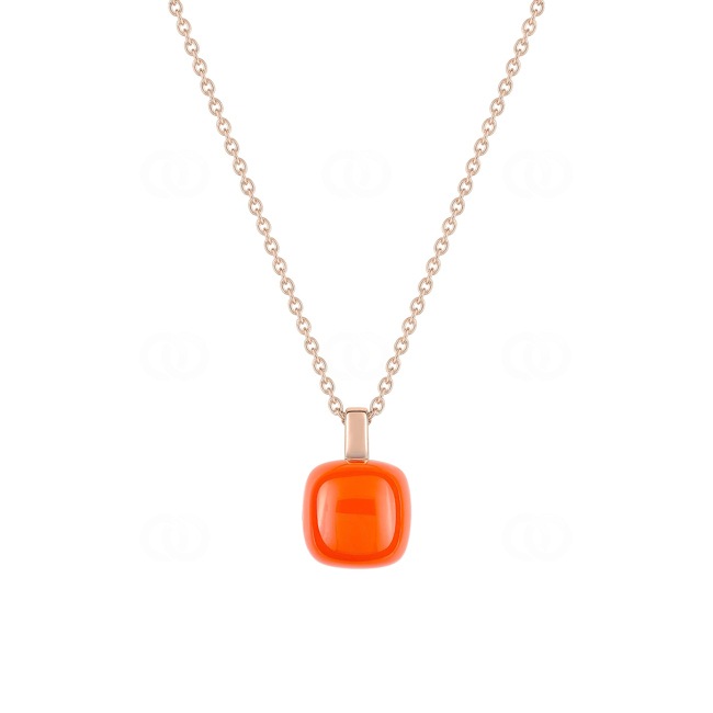 Collier 750/18 K Roségold mit Karneol - J30006.I4