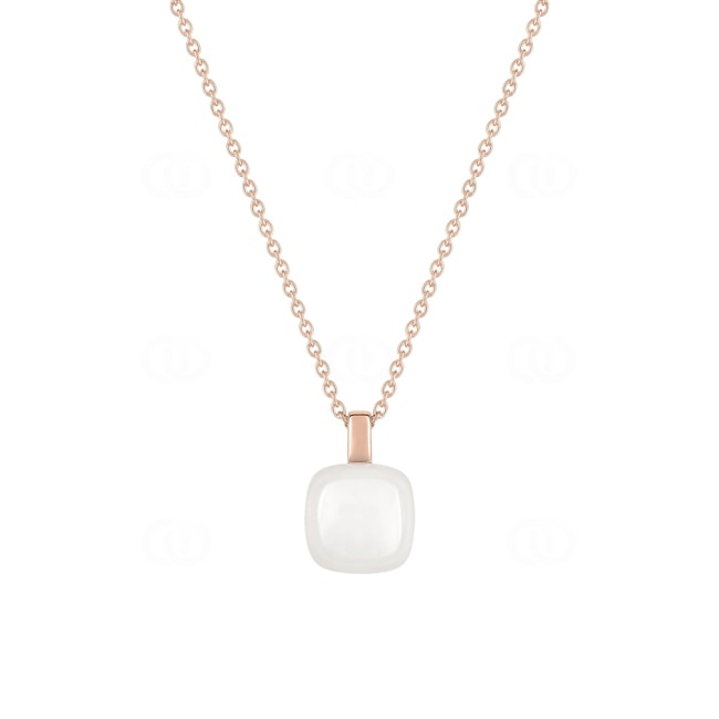 Collier or rosé 750/18 ct avec pierre de lune - J30006.M4