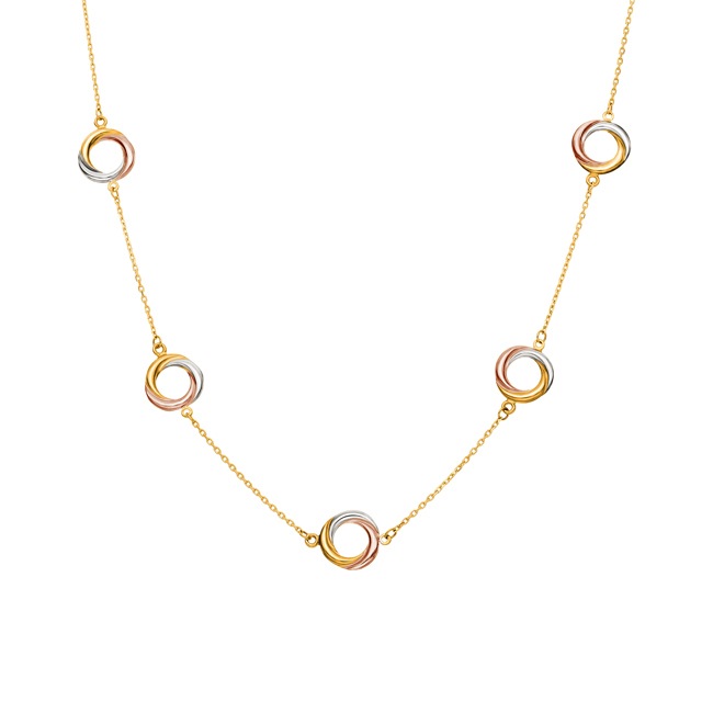 Collier or tricolore 750/18 ct - X5FOR6N200137-TC