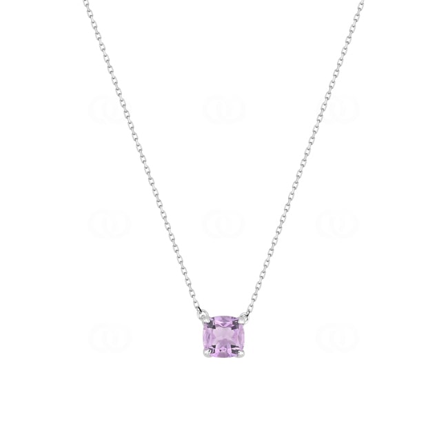 Collier or gris 750/18 ct avec améthyste coussin - 3.7153.A1