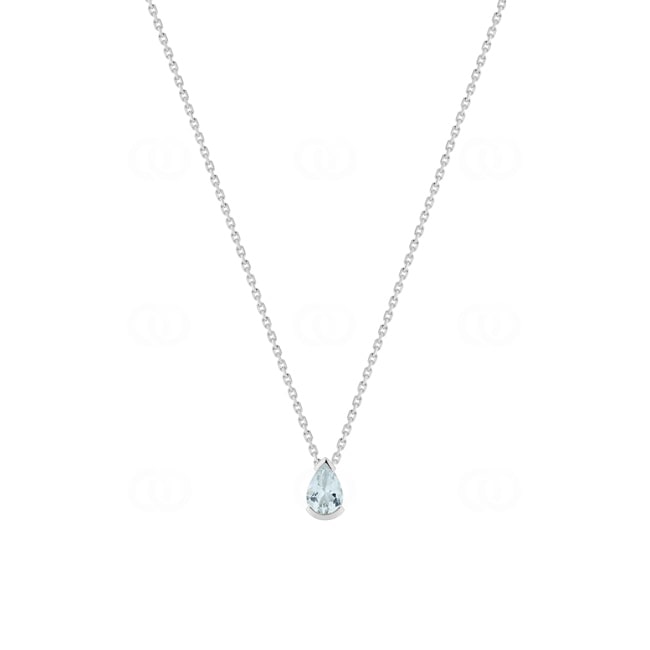 Collier or gris 750/18 ct avec aigue-marine - 3.7151.M1