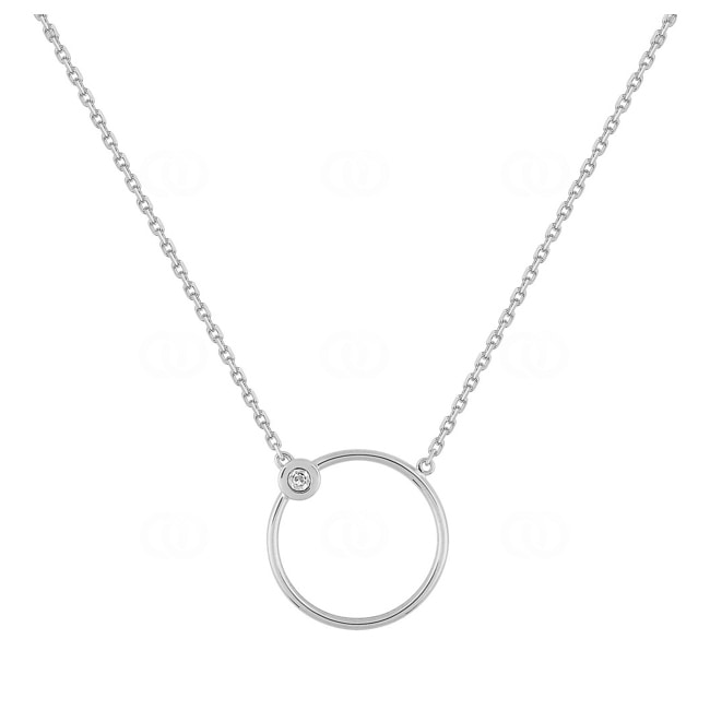 Necklace 750/18 K White Gold with Diamond 0.01ct. H/p1 - RB551GB4-42