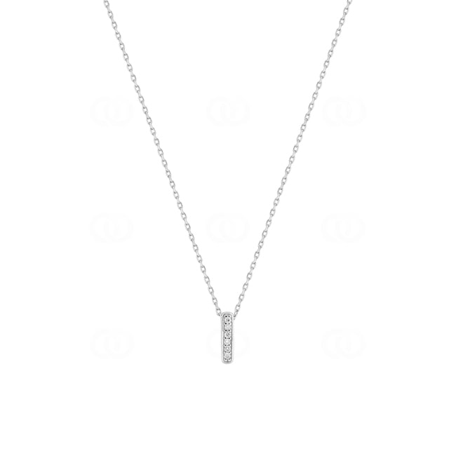 Collier 750/18 K Weissgold mit Diamant 0.03 ct. H/p1 - 3.7381.31