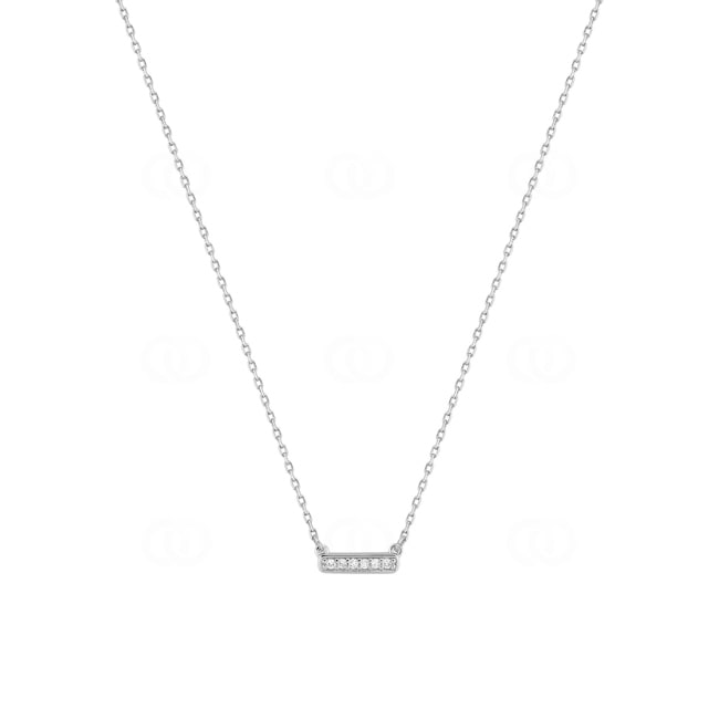 Collier or gris 750/18 ct avec diamant 0.03 ct. H/p1 - 3.7383.31