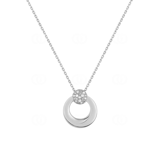 Collier or gris 750/18 ct avec diamants 0.07ct. H/p1 - RZ505GB4