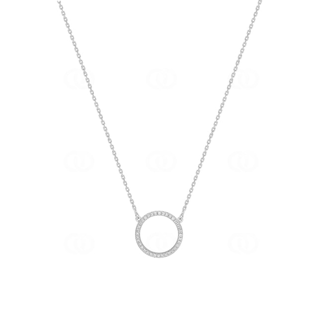Collier or gris 750/18 K avec diamants 0.09ct. H/p1 - 3.2104.31