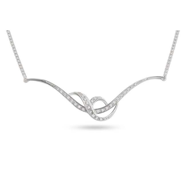 Collier 750/18 K Weissgold mit Diamanten 0.17 ct H/si - PNE1887/01-WG