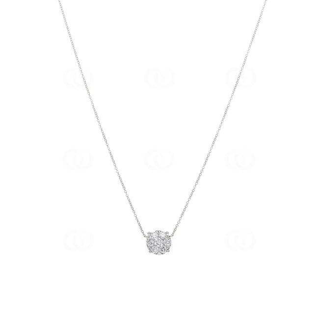 Collier or gris 750/18 ct avec diamants 0.25 ct H/si - KE-69732-WG