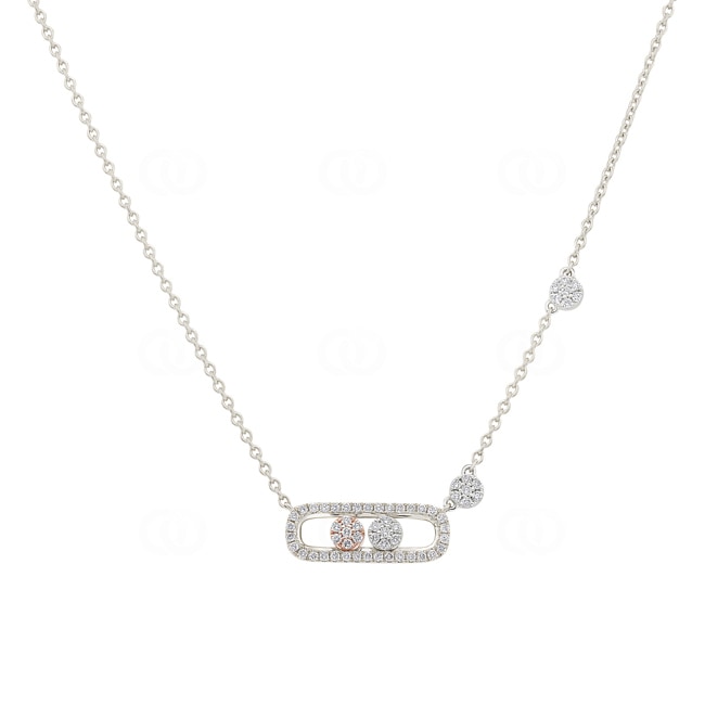 Collier 750/18 K Weissgold mit Diamanten 0.28 ct H/Si Collier 750/18 K Weissgold mit Diamanten 0.28 ct H/Si - KE-12350-WG