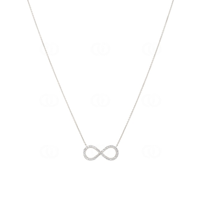 Necklace 750/18 K White Gold with Diamonds 0.33 ct H/si - CO-69427-WG