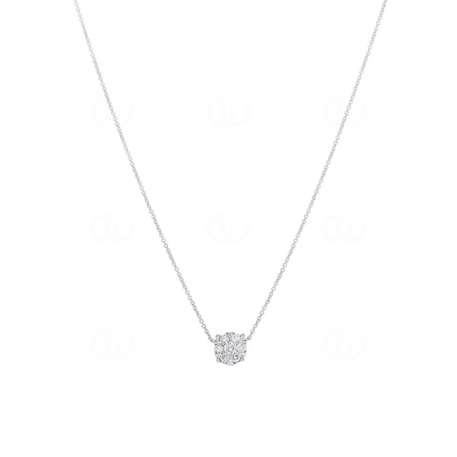 Necklace 750/18 K White Gold with Diamonds 0.33ct H/Si - KE-69733-WG