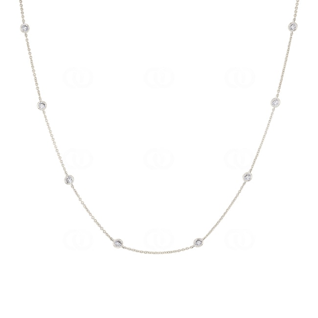 Collier 750/18 K Weissgold mit Diamanten 0.50 ct H/si - CO-47454-WG