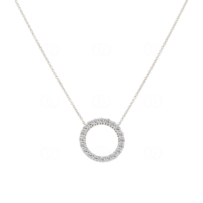 Necklace 750/18 K White Gold with Diamonds 0.50 ct H/si - AN-69180-WG