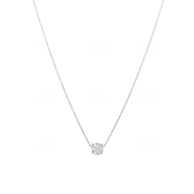 Collier 750/18 K Weissgold mit Diamanten 0.50ct H/Si - KE-69734-WG