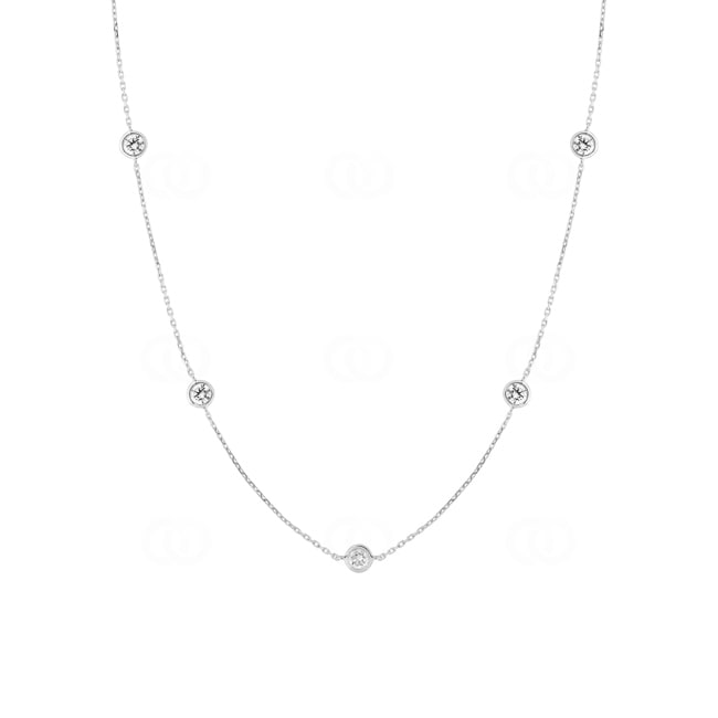 Collier 750/18 K Weissgold mit Zirkonia - 773GZ-42