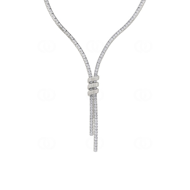 Collier 750/18 K Weissgold mit Zirkonia - 2000531